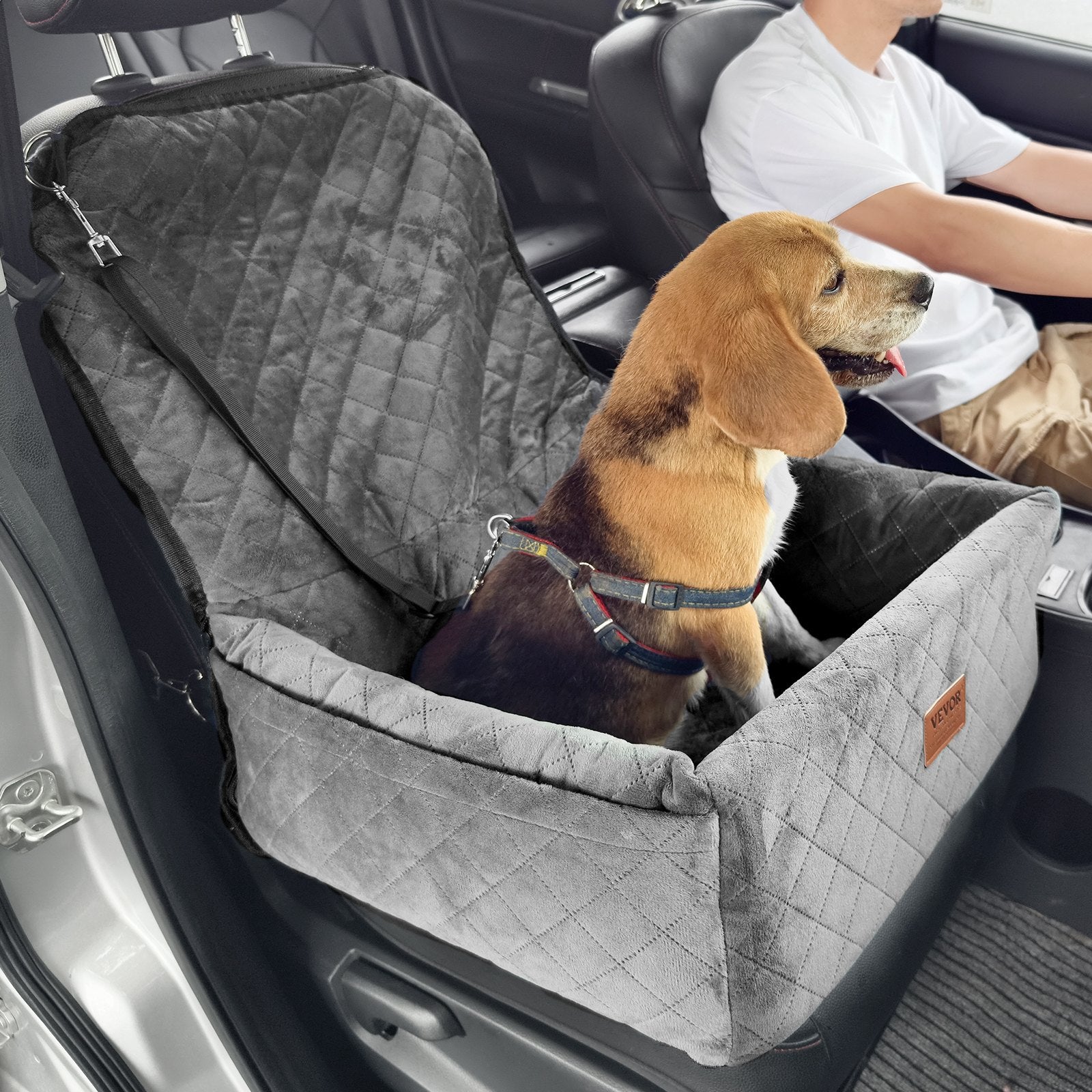 VEVOR Hundbilstol – Boostersäte med förvaringsficka